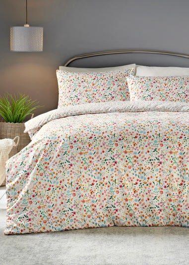 Multicoloured Floral Print Duvet Cover