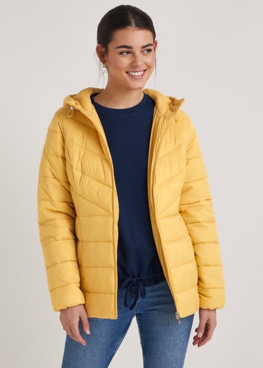 Mustard Short Padded Coat