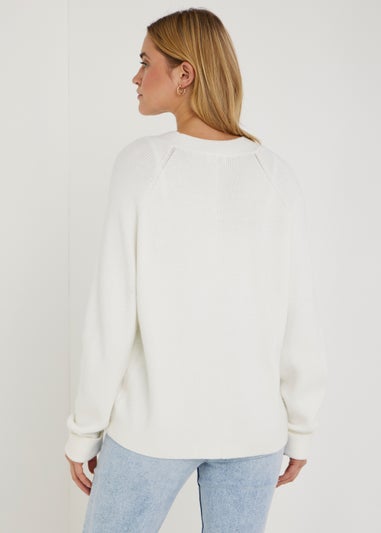 Ecru Button Cardigan