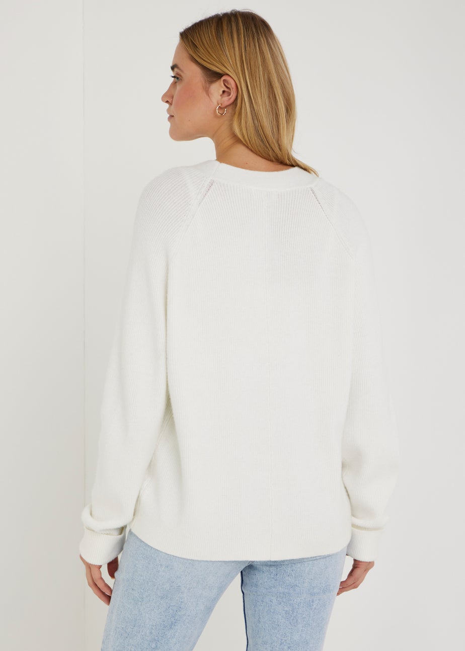 Ecru Button Cardigan