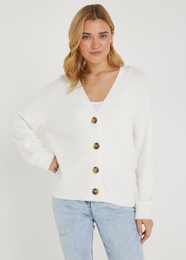 Ecru Button Cardigan