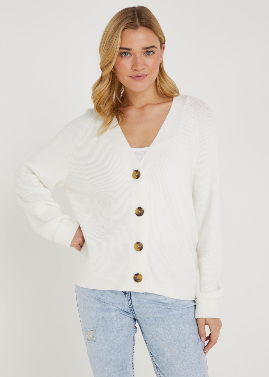 Ecru Button Cardigan