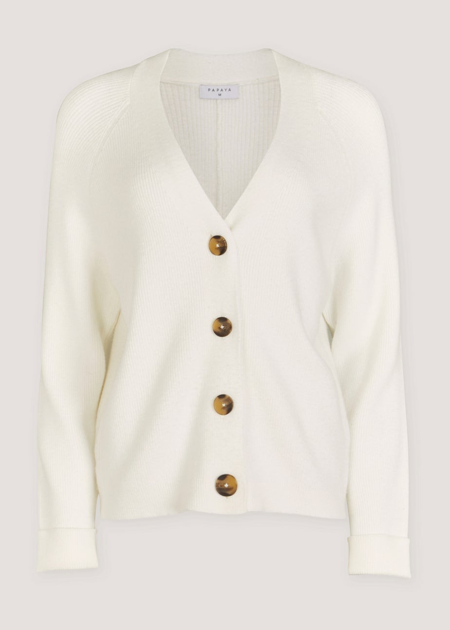 Ecru Button Cardigan