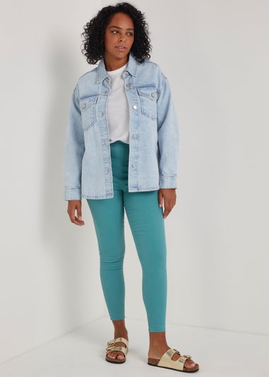 Light Wash Denim Shacket