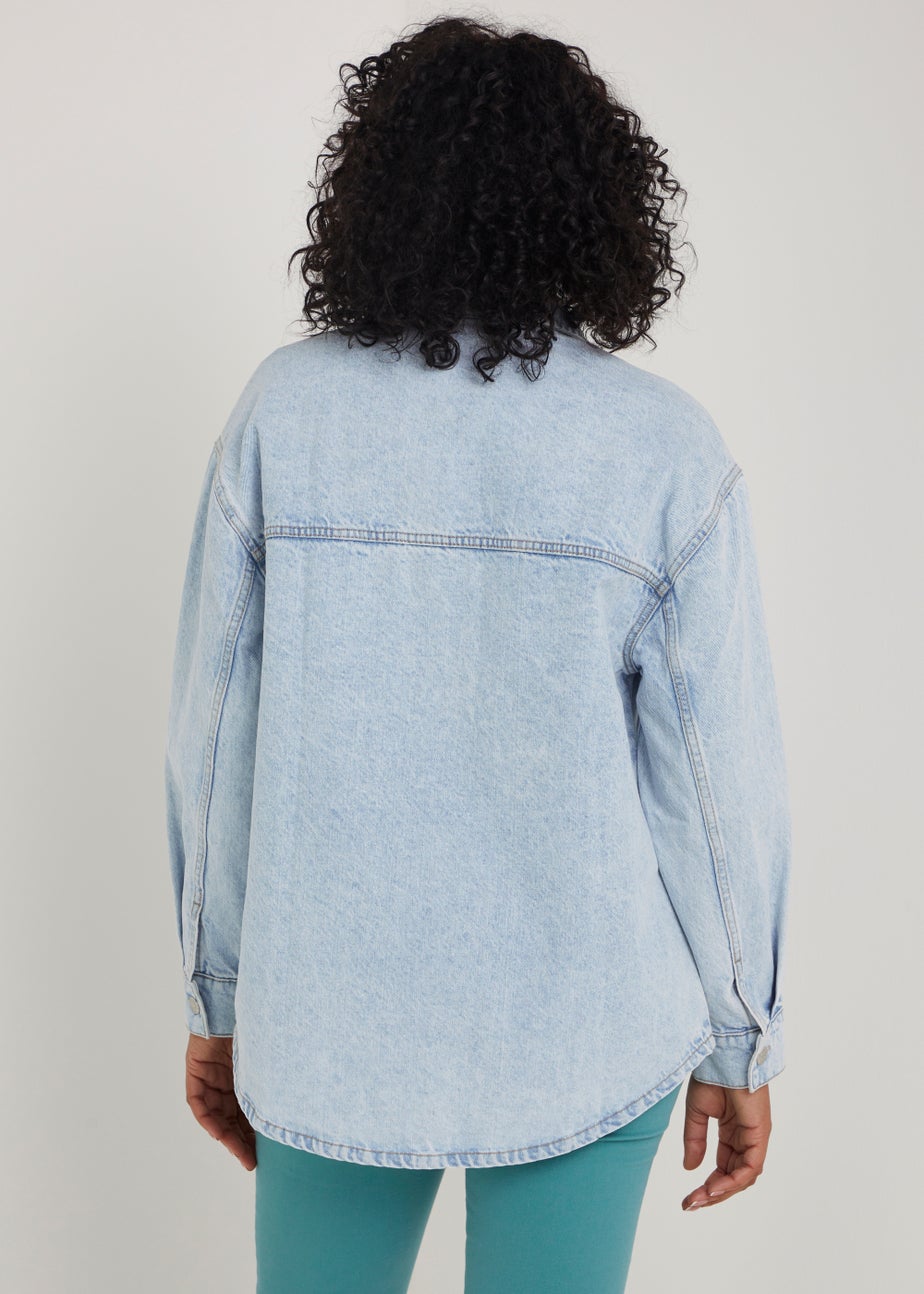 Light Wash Denim Shacket