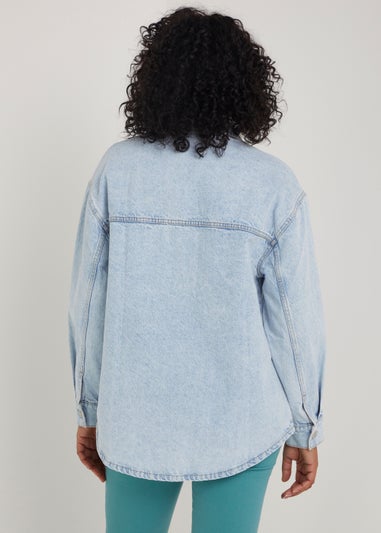 Light Wash Denim Shacket