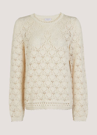 Ecru Lace Pointelle Jumper