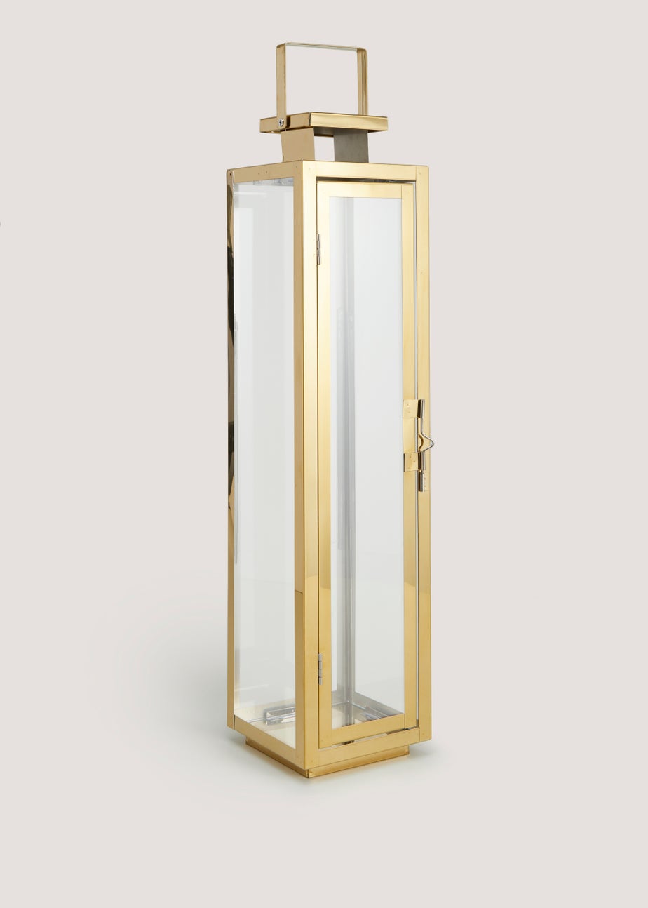 Gold Large Lantern (13cm x 12cm x 53cm)