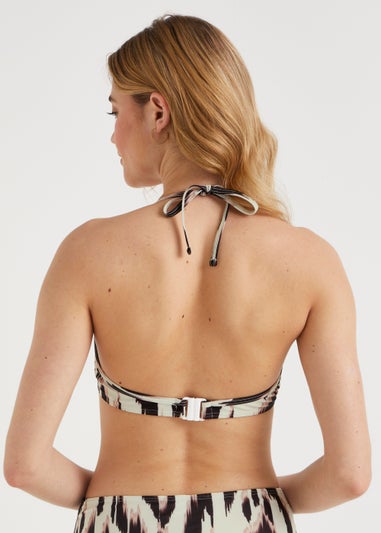 Brown Animal Print Bikini Top