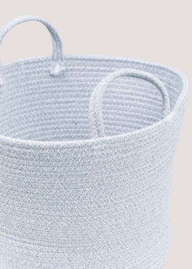 Grey Cotton Rope Basket (35cm x 28cm)