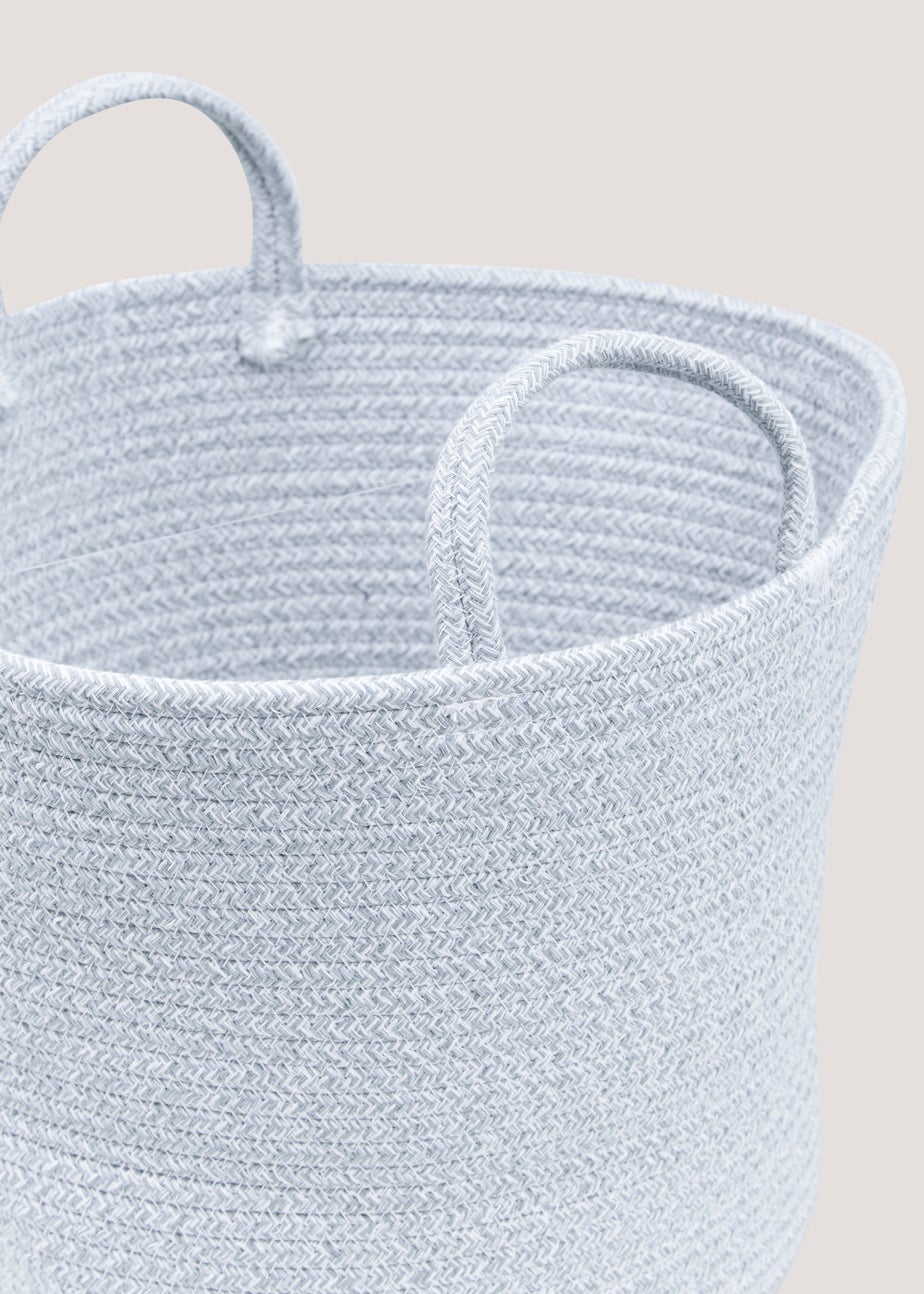 Grey Cotton Rope Basket (35cm x 28cm)