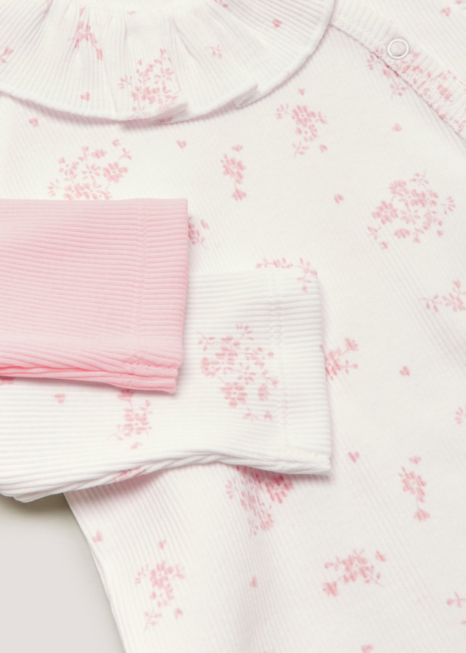 Baby 2 Pack Frill Bodysuits (Tiny Baby-18mths)