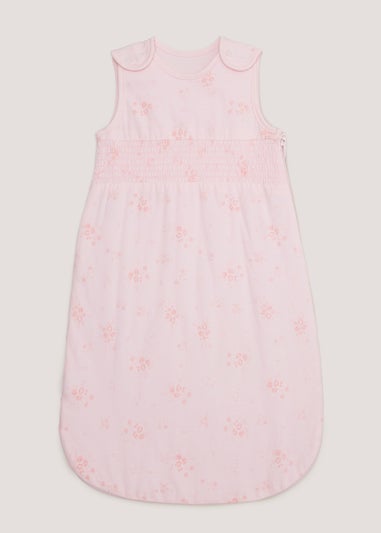 Pink Floral 1.5 Tog Baby Sleeping Bag (Newborn-18mths)