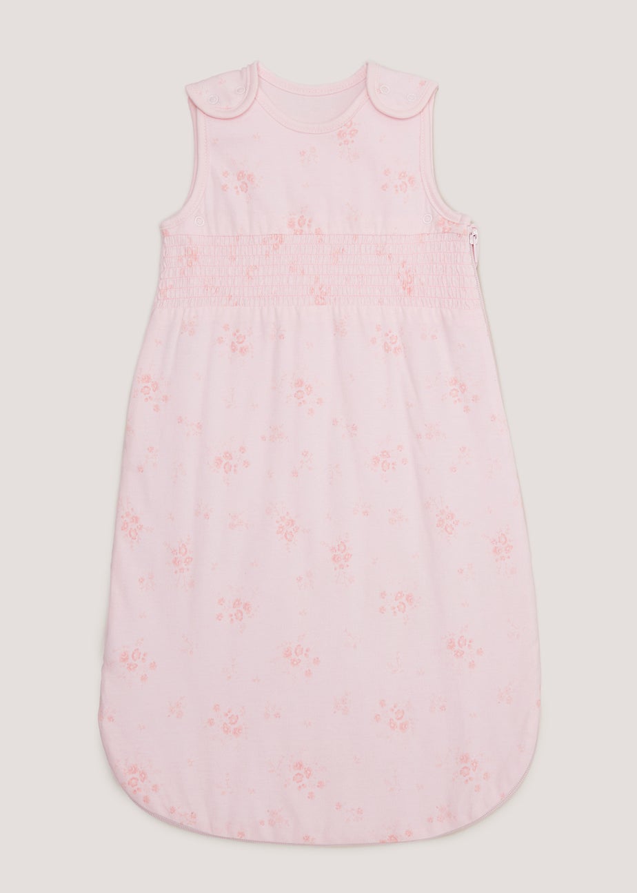 Pink Floral 1.5 Tog Baby Sleeping Bag (Newborn-18mths)