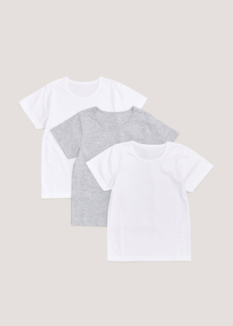 Kids 3 Pack Short Sleeve Vests (2-13yrs)