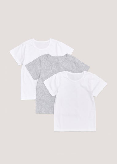 Kids 3 Pack Short Sleeve Vests (2-13yrs)