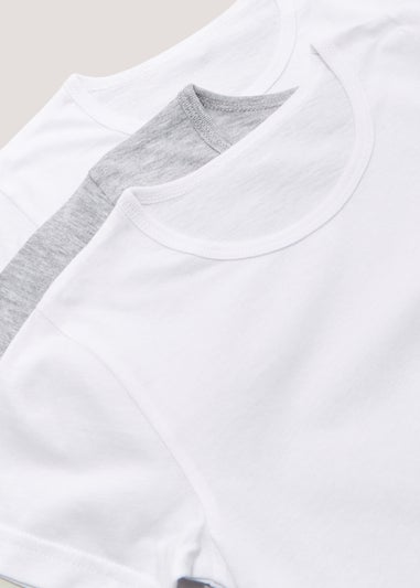 Kids 3 Pack Short Sleeve Vests (2-13yrs)