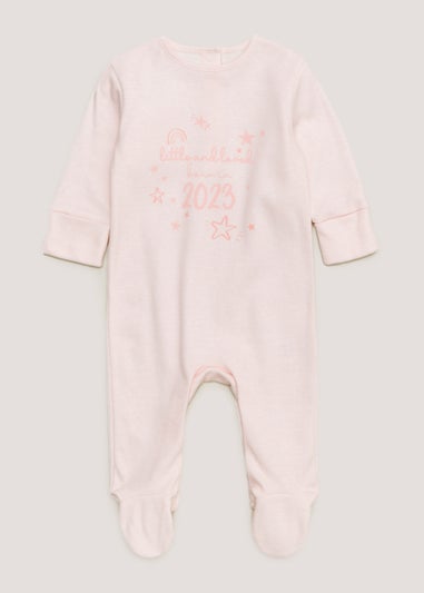 Baby Pink Born in 2023 Sleepsuit (Tiny Baby-18mths)