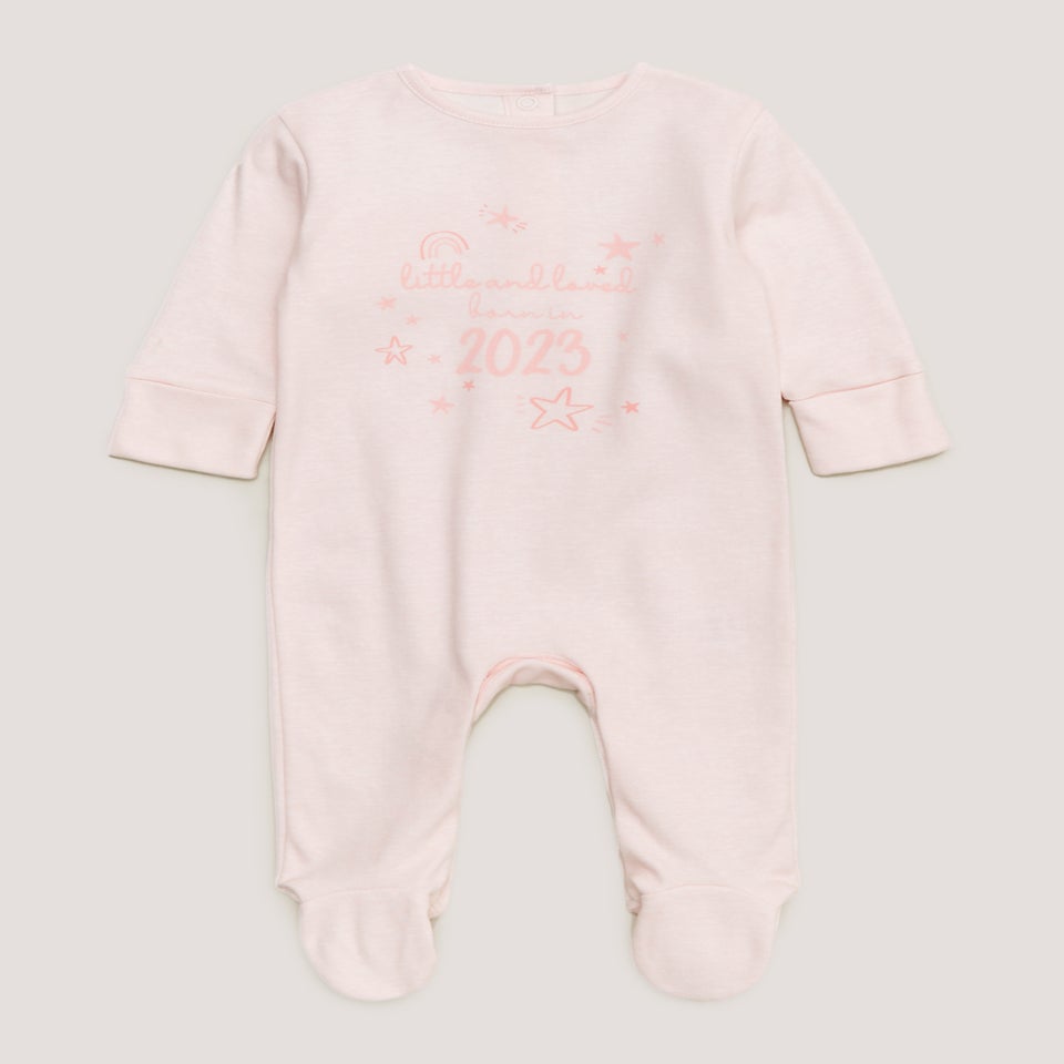 Baby Pink Born in 2023 Sleepsuit (Tiny Baby-18mths)