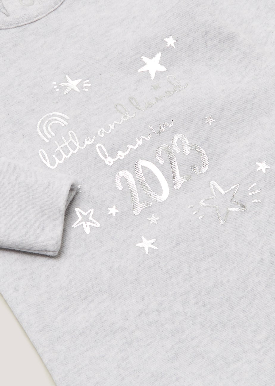 Baby Grey Born in 2023 Sleepsuit (Tiny Baby-18mths)