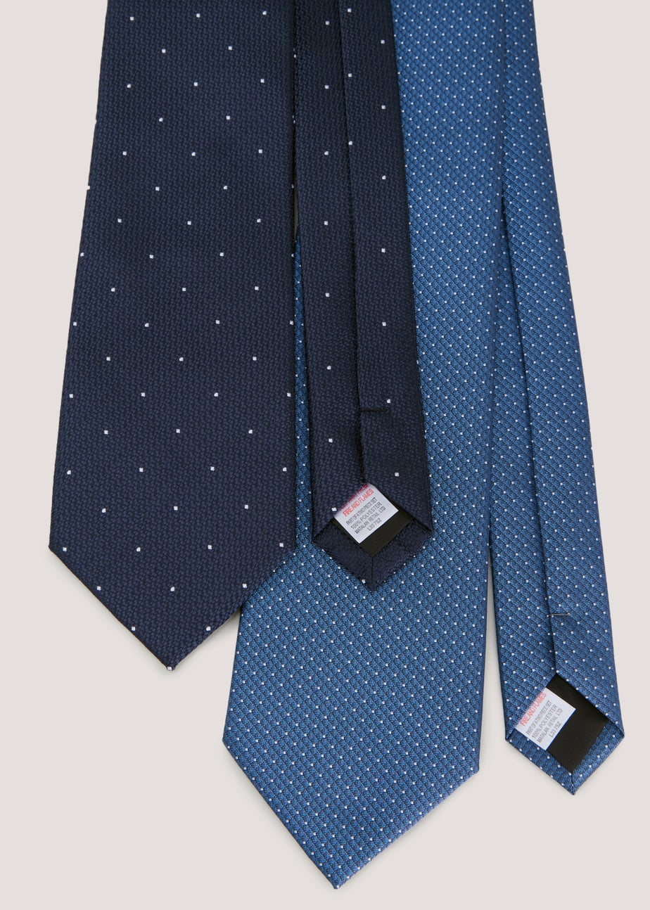 Taylor & Wright 2 Pack Navy & Blue Ties