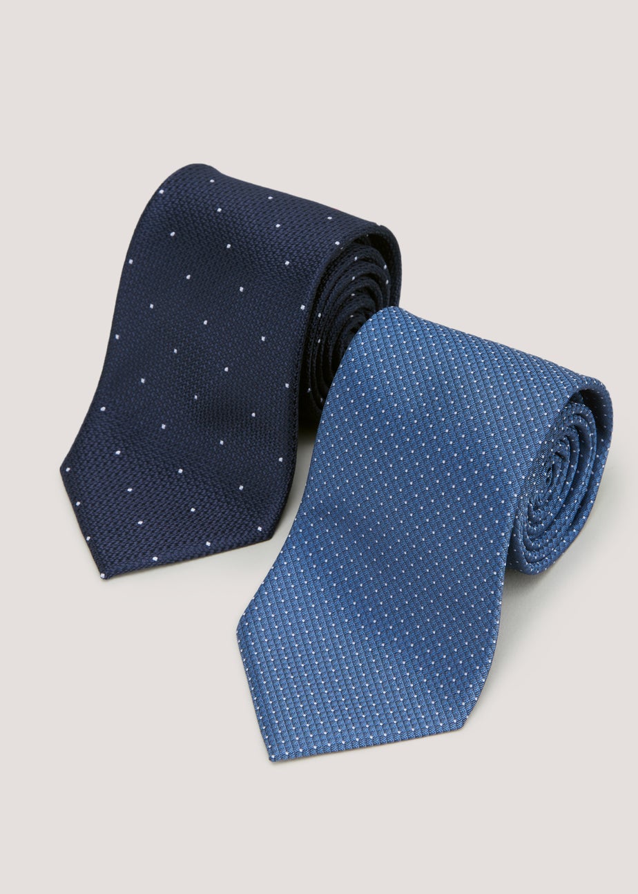 Taylor & Wright 2 Pack Navy & Blue Ties