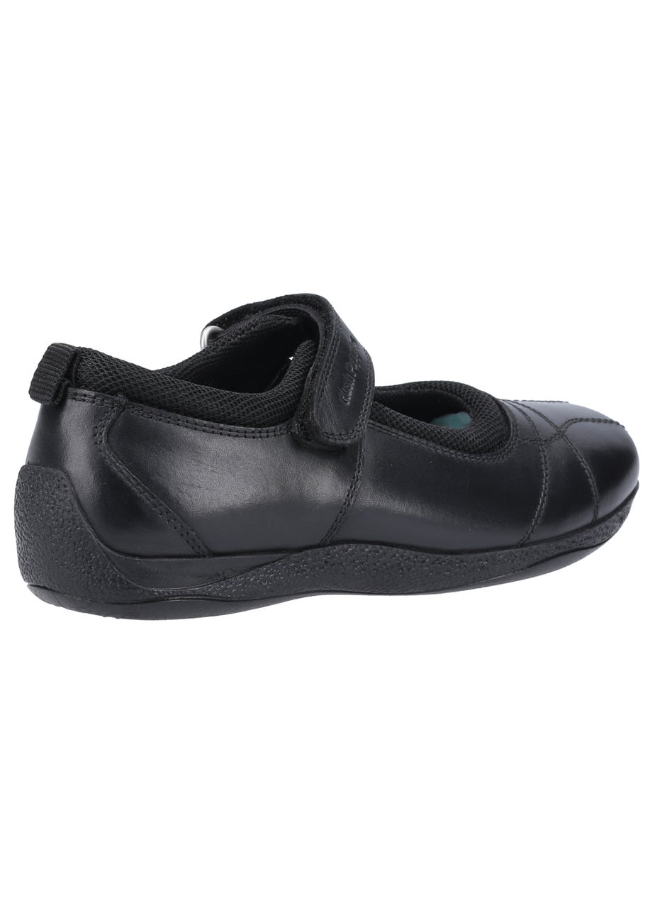 Girls Hush Puppies Junior Black School Shoes (Younger 10-Older 2)