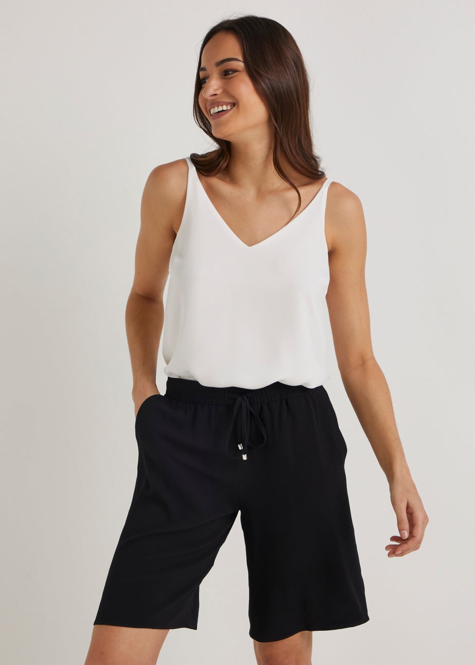 Black Knee Length Shorts