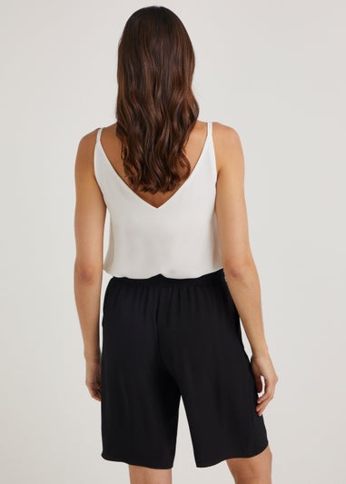 Black Knee Length Shorts