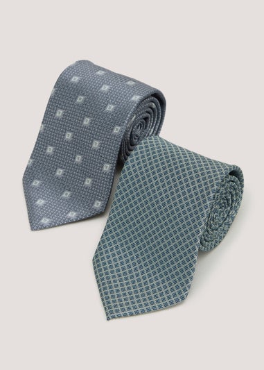 Taylor & Wright 2 Pack Grey & Sage Ties
