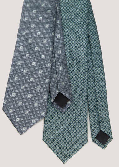 Taylor & Wright 2 Pack Grey & Sage Ties