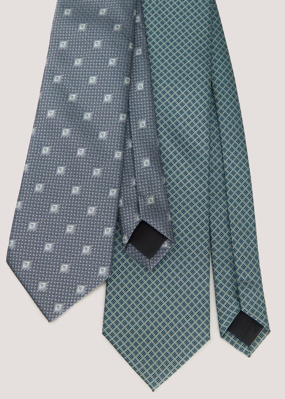 Taylor & Wright 2 Pack Grey & Sage Ties