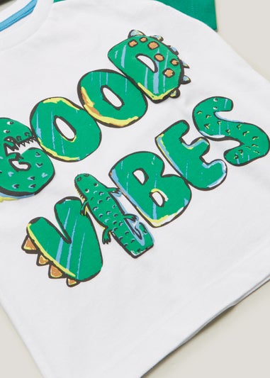Boys White Good Vibes T-Shirt (9mths-6yrs)