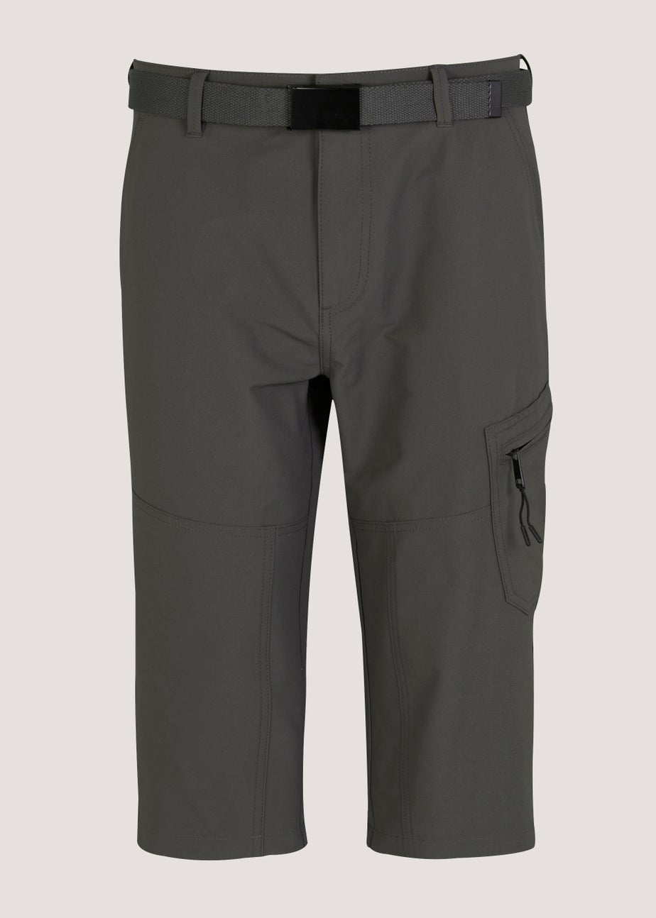 Grey 3/4 Trek Shorts