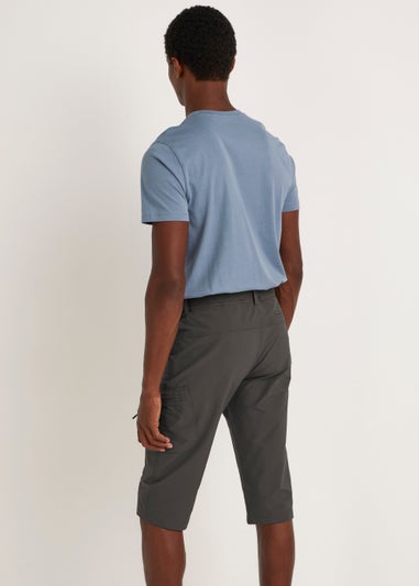 Grey 3/4 Trek Shorts