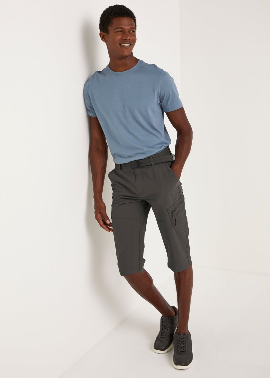 Grey 3/4 Trek Shorts