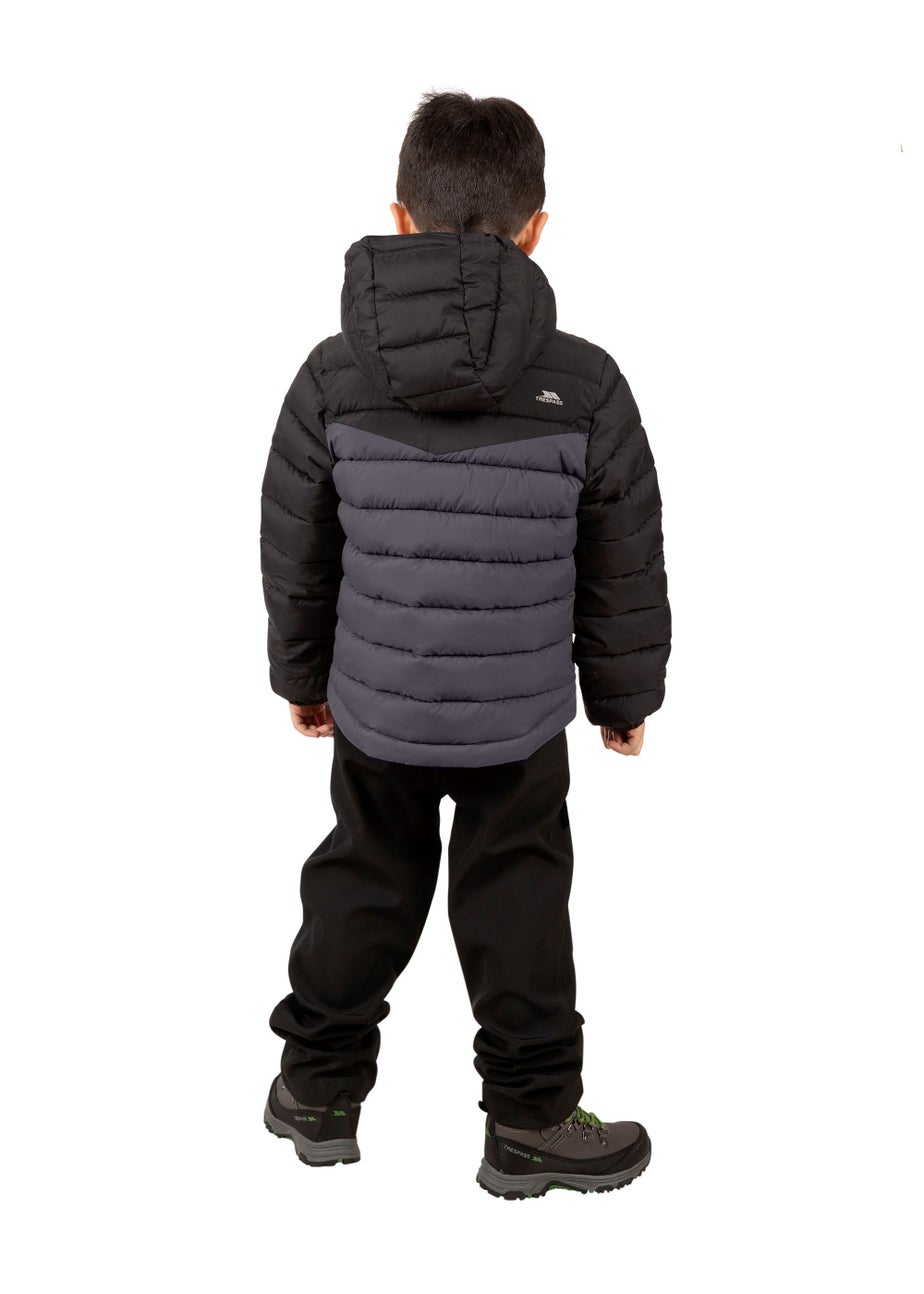 Kids Trespass Black Oskar Jacket (2-12yrs)