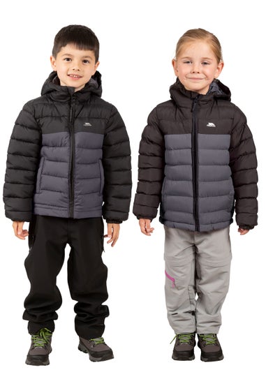 Kids Trespass Black Oskar Jacket (2-12yrs)