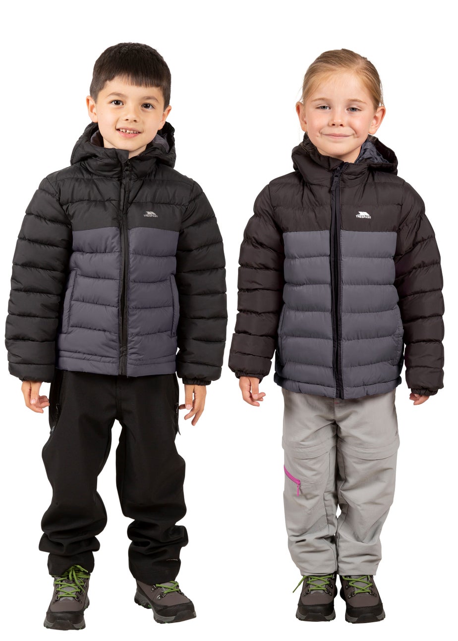Kids Trespass Black Oskar Jacket (2-12yrs)