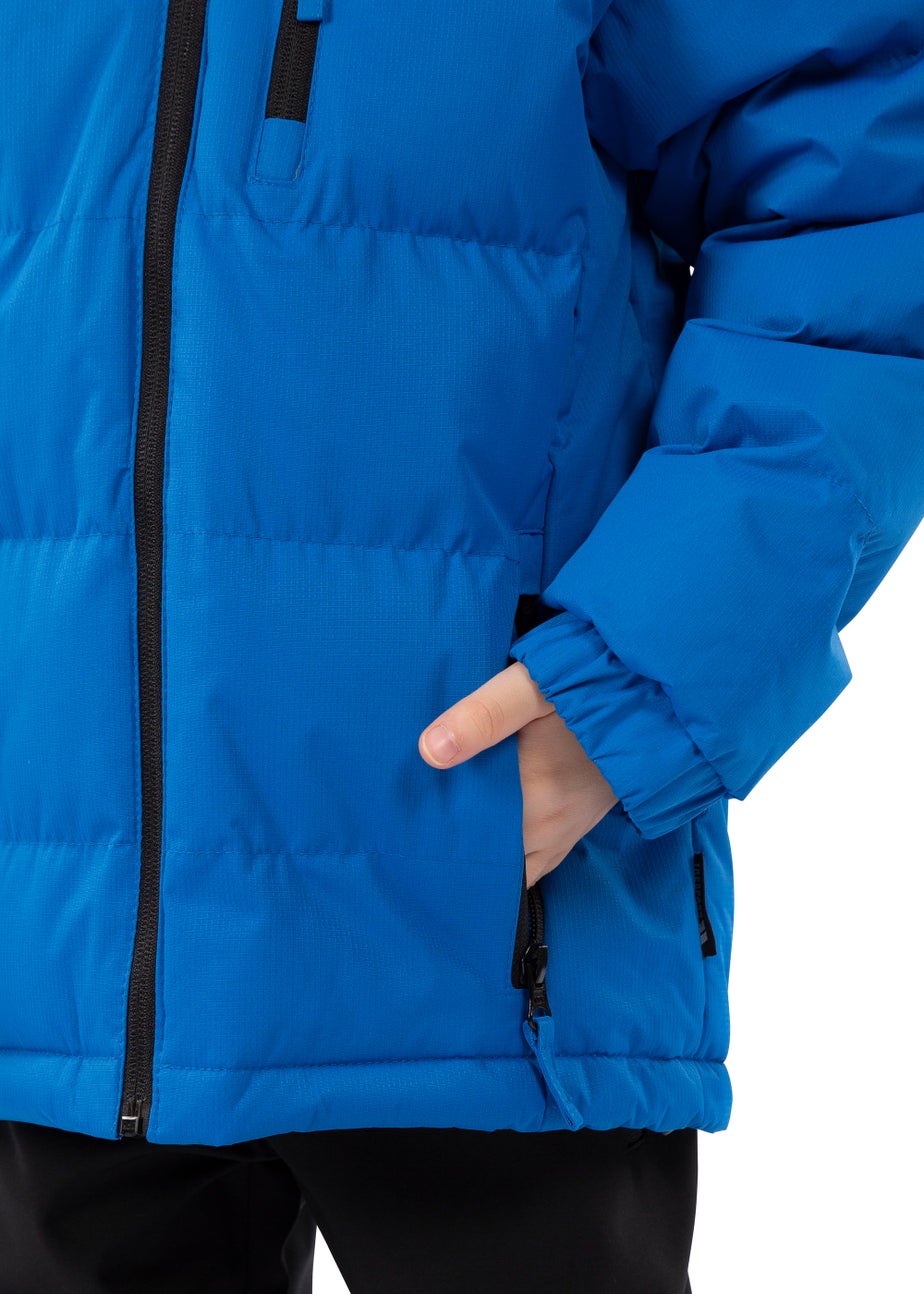 Boys Trespass Blue Tuff Waterproof Jacket (2-12yrs)