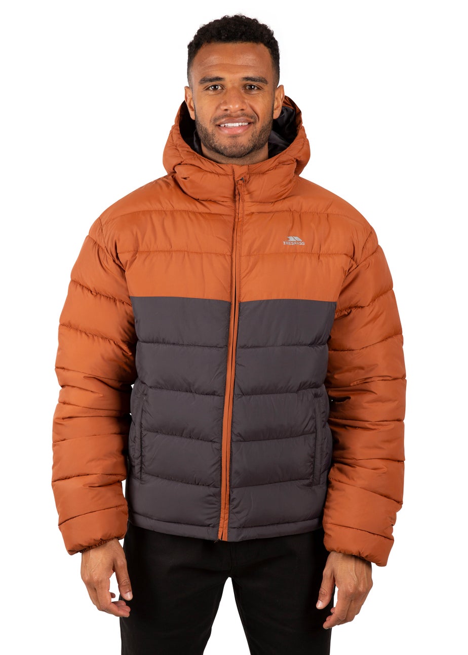 Trespass Grey & Rust Oskar Water Resistant Jacket