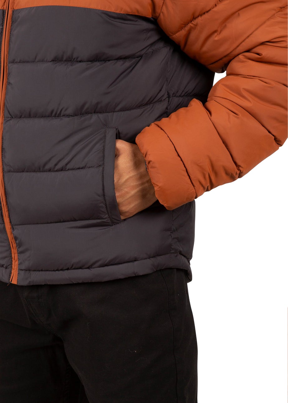 Trespass Grey & Rust Oskar Water Resistant Jacket