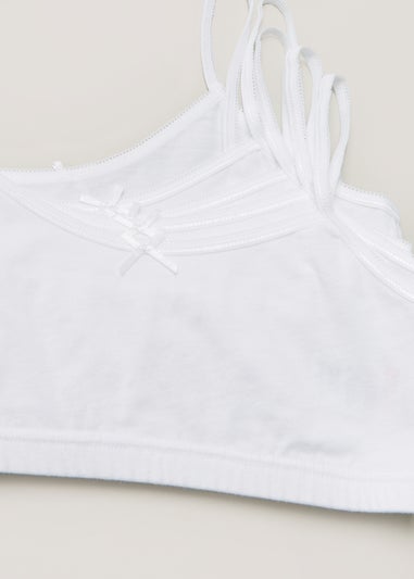 Girls 5 Pack White Seamless Crop Tops (6-13yrs)