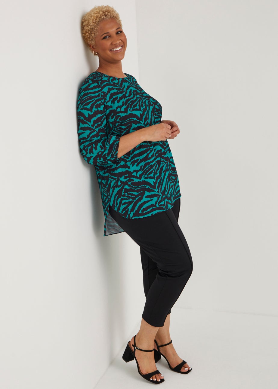 Papaya Curve Green Zebra Print Box Top
