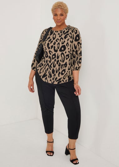 Papaya Curve Brown Animal Print Box Top