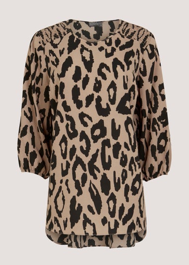 Papaya Curve Brown Animal Print Box Top
