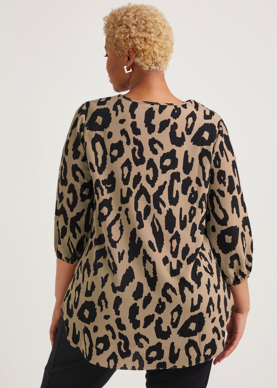 Papaya Curve Brown Animal Print Box Top