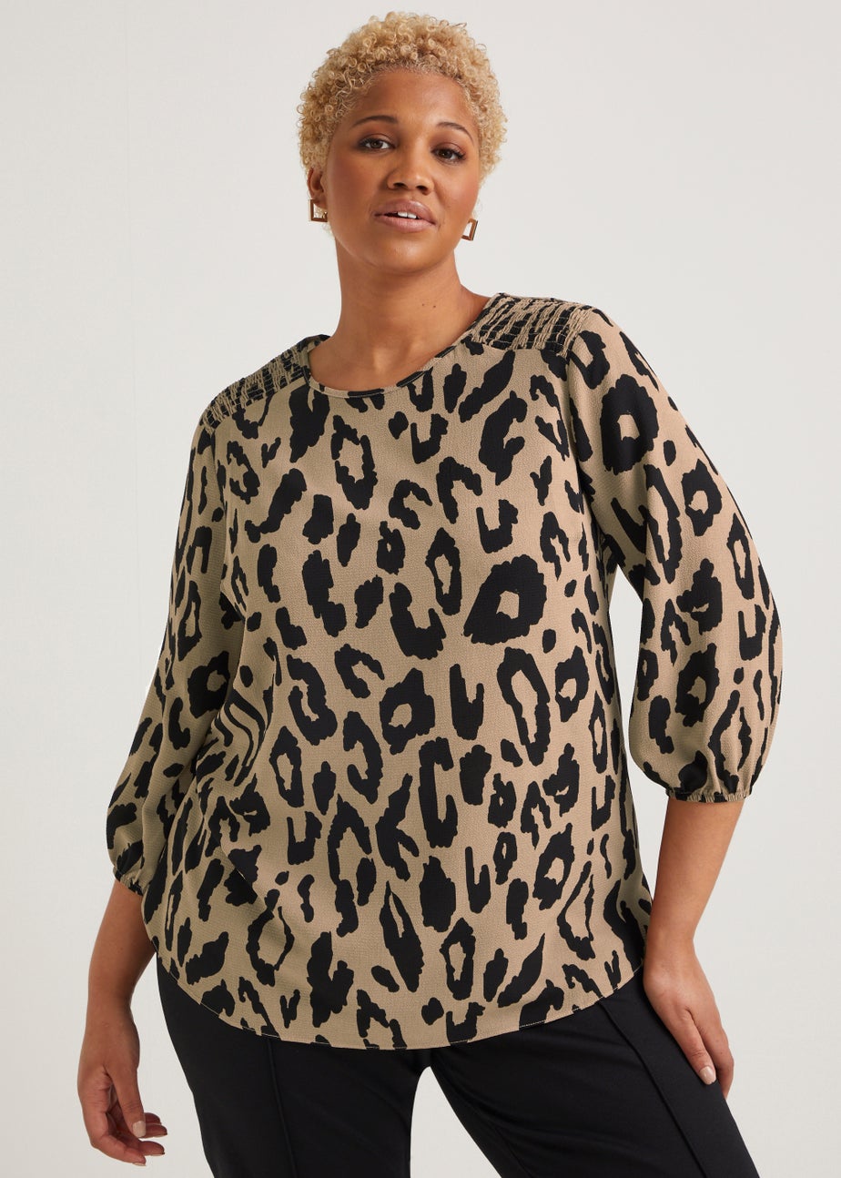 Papaya Curve Brown Animal Print Box Top