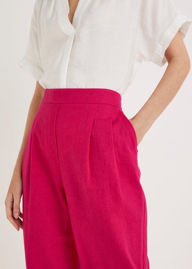 Et Vous Pink Linen Blend Suit Trousers