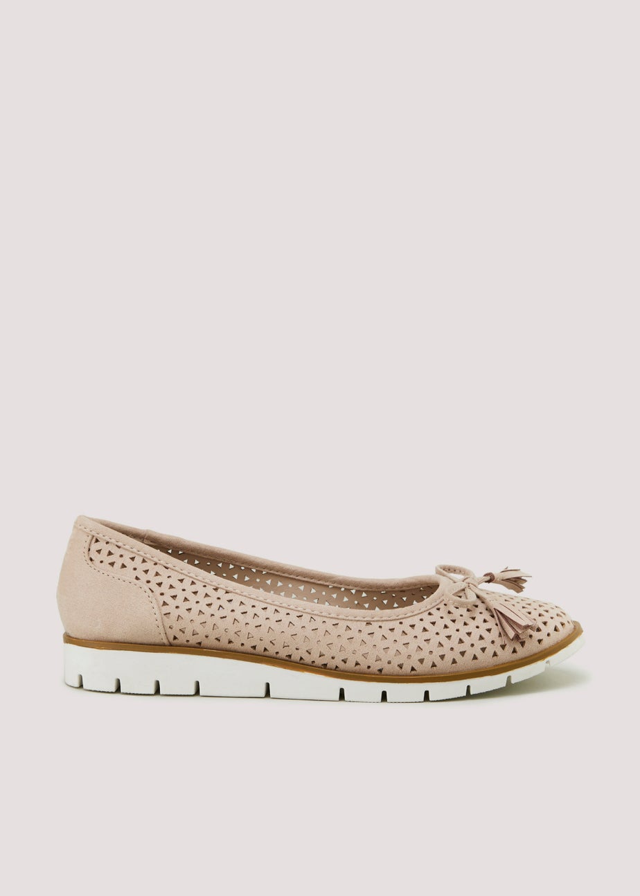 Soleflex Nude Laser Cut Ballet Flats